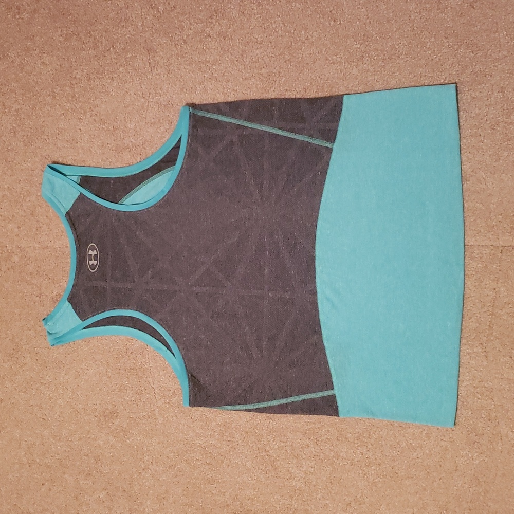 Under Armour Men's Green Threadborne Swift Singlet - Picture 2 of 9